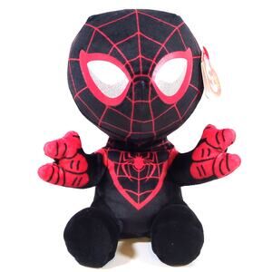 Miles Morales Spider-Man TY Beanie Baby Marvel Plush Toy 6" Tag NWT New 2019